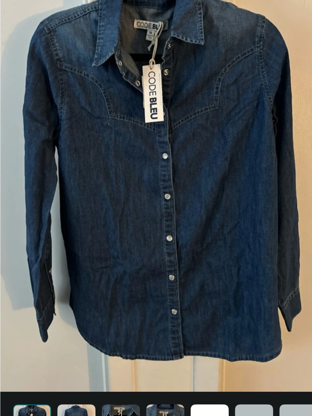 Code Bleu Indigo Denim Snap-Front Shirt